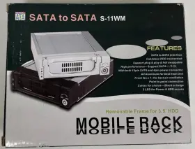 Ata 673825412206 New Cru Rhino Jr Mobile Rack Sata To S-11wm Removable Frame For 3.5 Inch Hdd