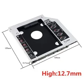 Bowong 222057404578 Optical Bay 2nd Sata Hdd Hard Drive Caddy Cd Dvd-rom For Laptop Notebook 9.5m #2