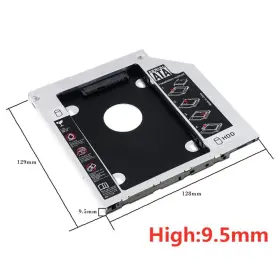 Bowong 222057404585 Optical Bay 2nd Sata Hdd Hard Drive Caddy Cd Dvd-rom For Laptop Notebook 9.5m #2 Bowong 222057404585 Optical Bay 2nd Sata Hdd Hard Drive Caddy Cd Dvd-rom For Laptop Notebook 9.5m #2