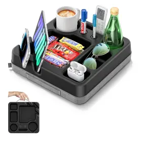 Clesoo 942bk Couch Cup Holder Tray Pillow Bed Snack Sofa Caddy O
