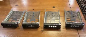 Cn-0x968d-42945 Dell Lot Of 4 X Poweredge R-series 3.5 Inch Sas Sata Ssd Hdd Caddy Trays