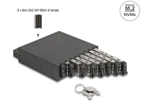 47129 Delock 5.25 Mobile Rack For 8 X M.2 Nvme Ssd With Slim Sas Connector 47129 Delock 5.25 Mobile Rack For 8 X M.2 Nvme Ssd With Slim Sas Connector
