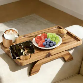 Dumos Fl-stp0717-15bn-fs Couch Arm Tray 3 In 1 Clip On Sofa With 360 Rotating Phone