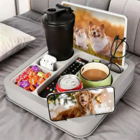 Ty001-a Finthech Couch Cup Holder Bed Caddy Tray For