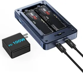 Tbu405 Freegene Acasis 40gbps M.2 Nvme Ssd Enclosure Cooling Fan For Usb 4.0 Tool-free