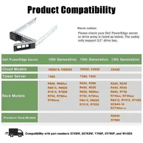 X7k8w Heretom 699910810894 Hard Drive Caddy 3.5 Inch Ssd Mount Bracket Metal Hdd Comp #2 X7k8w Heretom 699910810894 Hard Drive Caddy 3.5 Inch Ssd Mount Bracket Metal Hdd Comp #2
