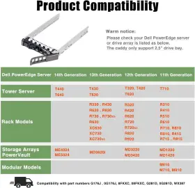 G176j Heretom 744110683653 Hard Drive Bracket 2.5 Inch Ssd Mount Hdd Caddy Sas Sata Comp #3 G176j Heretom 744110683653 Hard Drive Bracket 2.5 Inch Ssd Mount Hdd Caddy Sas Sata Comp #3