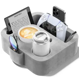 Heyife P5377bu Couch Cup Holder Pillow Sofa And Bed Caddy For Ipad Kindle Switch Game Co