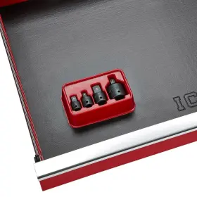 57717 Icon Professional Black Impact Drive Adapters 4 Pieces With Storage Tray- New 57717 Icon Professional Black Impact Drive Adapters 4 Pieces With Storage Tray- New