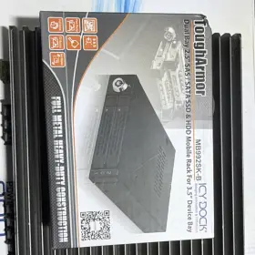 Icy Dock Mb992sk-b Tougharmor Dual 2.5 Inch Sas/sata Metal Rack For 3.5 Bay
