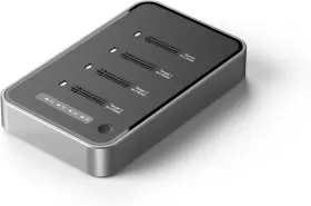 Io Crest Sy-tdb40179 4 Bays Usb4.0 Usb-c 40g Portable Nvme Ssd Docking Station Gray