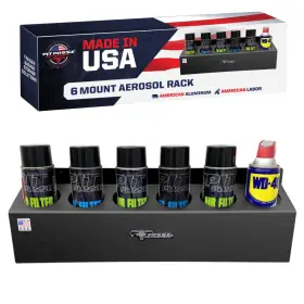 302bk Pit Posse Six Bottle Aerosol Spray Can Rack Shelf Holder 23 Inch Caddy - Ma