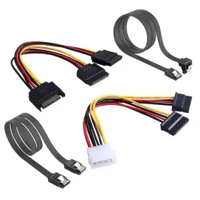 Rtc1006 Rantecks Sata Cable And Power Splitter Ssd/sata Iii Hard Drive Connection C
