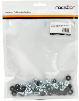Y10e080-s1 Rocstor - M5 Rack Screws And Cage Nuts 20 Pack