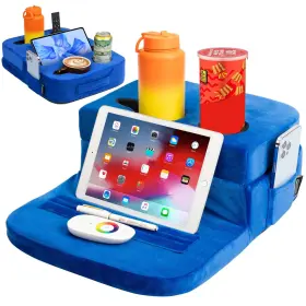 Tabcouchcaddy 001tcctr Couch Cup Holder Tray Pillow - Bed Caddy Sofa Rv And Car Holds Drink