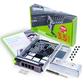 Workdone 429830030843 3.5 Inch Hard Drive Caddy Tray Compatible For Dell Poweredge Servers - With 2