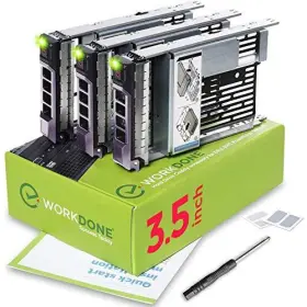 Workdone 429830030850 3-pack - 3.5 Inch Hard Drive Caddy With 2.5 Hdd Adapter Compatible For
