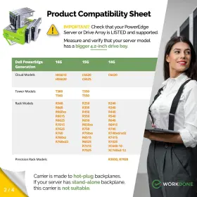Workdone 430072570462 6-pack - 3.5 Inch Hard Drive Caddy With 2.5 Hdd Adapter Compatible For Dell Po #3 Workdone 430072570462 6-pack - 3.5 Inch Hard Drive Caddy With 2.5 Hdd Adapter Compatible For Dell Po #3