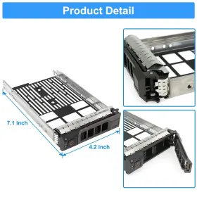 Yeechun 840637173544 3.5 Inch Sas Sata Hard Drive Tray Caddy Replacement Compatible With Dell Poweredg #2