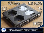 10 Inch Rack 1U Hot Swap Hdd Bay - 2X 3.5 Drive Mount Dell Poweredge Caddy. Fixed Price $24.99.