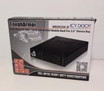 Icy Dock Tougharmor Dual 2.5" Ssd/hdd Mobile Rack For 3.5" Bay MB992SK-B. Fixed Price $79.98.