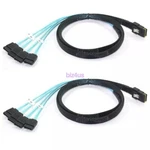 2X Mini Sas To 4 Sata SFF-8087 Multi-lane Forward Breakout Splitter Cable 3 Feet. Fixed Price $17.08.