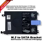 Dell Precision 17 7730 7740 Hdd Bracket Hard Disk Frame Metal Caddy 0F07VM. Fixed Price $17.49.