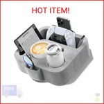 Heyife Couch Cup Holder Pillow, Sofa And Bed Caddy For Ipad, Kindle, Switch, Gam. Fixed Price $24.93.