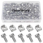 Favordrory 30 Pack M6 X 20MM Rack Mount Cage Nuts, Screws One Size, Silver. Fixed Price $18.32.