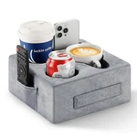 Luxspire Couch Cup Holder Tray, Pillow With 4 Holes, Side Po.... Fixed Price $29.02.