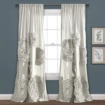 Lush Decor Serena Light Filtering Window Curtain 54X84 Gray 1 Panel. Fixed Price $19.99.