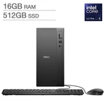 Dell Tower ECT1250 Intel Core Ultra 225 16GB DDR5 512GB Ssd Windows 11 Home. Fixed Price $595.00.