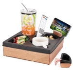 Couch Cup Holder Tray, Silicone Acacia Wooden Caddy With For.... Fixed Price $57.73.