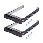 Lot Of 2, Sff Sas Sata Hdd Ssd Hard Drive Carrier Tray Caddy For 2.5" Hp .... Fixed Price $37.09.