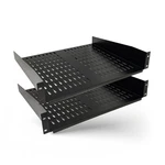 Orei 2U 19" Vented Rack Shelf 2-PACK Heavy Duty Steel Server Mount. Fixed Price $69.99.