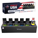 Pit Posse Usa Made 6 Bottle Aerosol Can Rack Shelf Trailer Garage (black). Fixed Price $44.95.