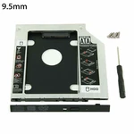 New 9.5MM Universal For Sata 2ND Hdd Ssd Hard Drive Caddy Cd/dvd-rom Optical Bay. Fixed Price $7.47.