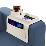 Couch Cup Holder With Tray & Dual-sided Storage Pocket, Large Silicone Sofa A.... Fixed Price $44.94.