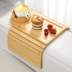 Kssiaz Arm Tray, Bamboo Sofa Table For Couch, With Cup Holde. Fixed Price $40.15.