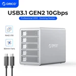 Orico Bay Hdd Hard Drive Enclosure USB3.0/ Type-c For 2.5/3.5'' Ssd. Fixed Price $179.88.